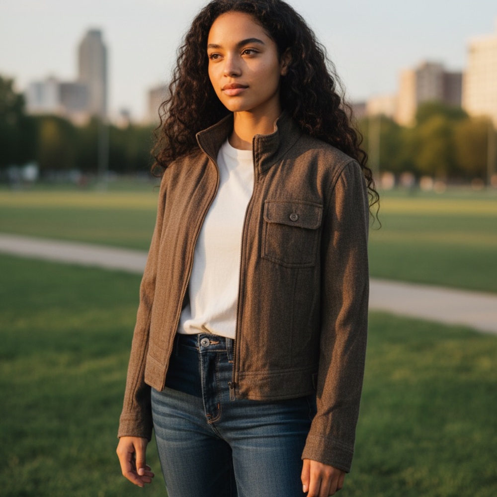 Olive Utility Jacket for Women